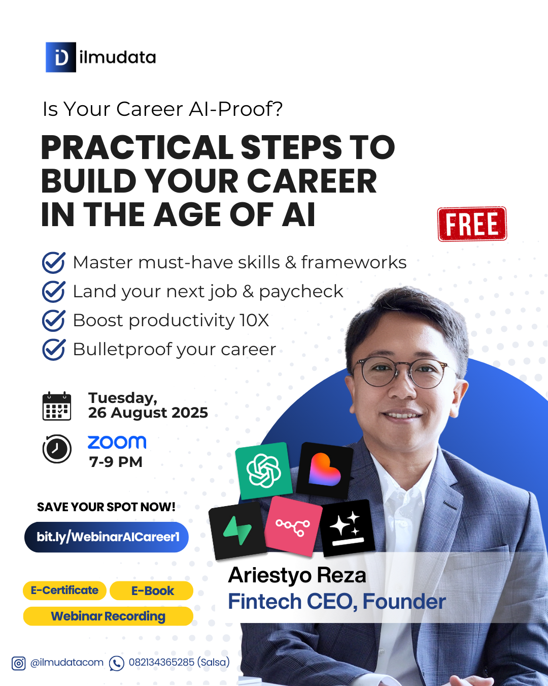 Practical Steps to Build Your Career in the Age of AI - Webinar Nasional